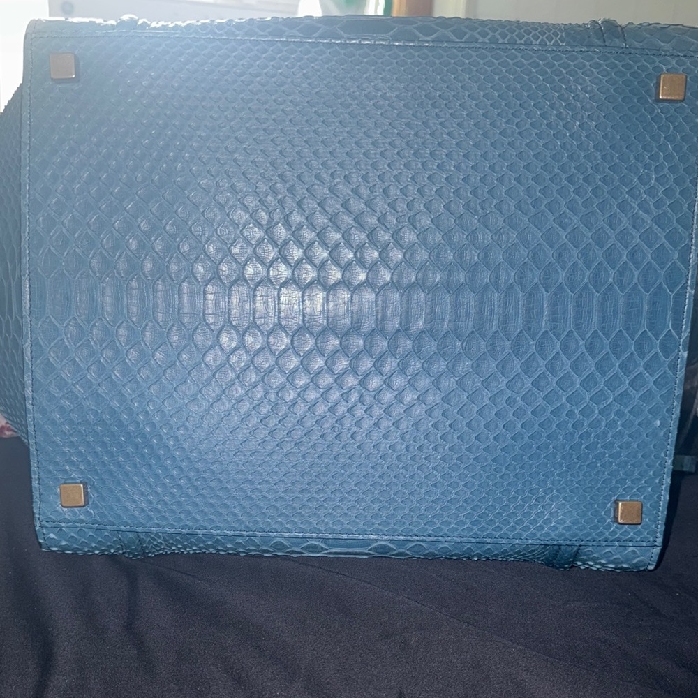 Celine Blue Python Luggage Tote - image 5